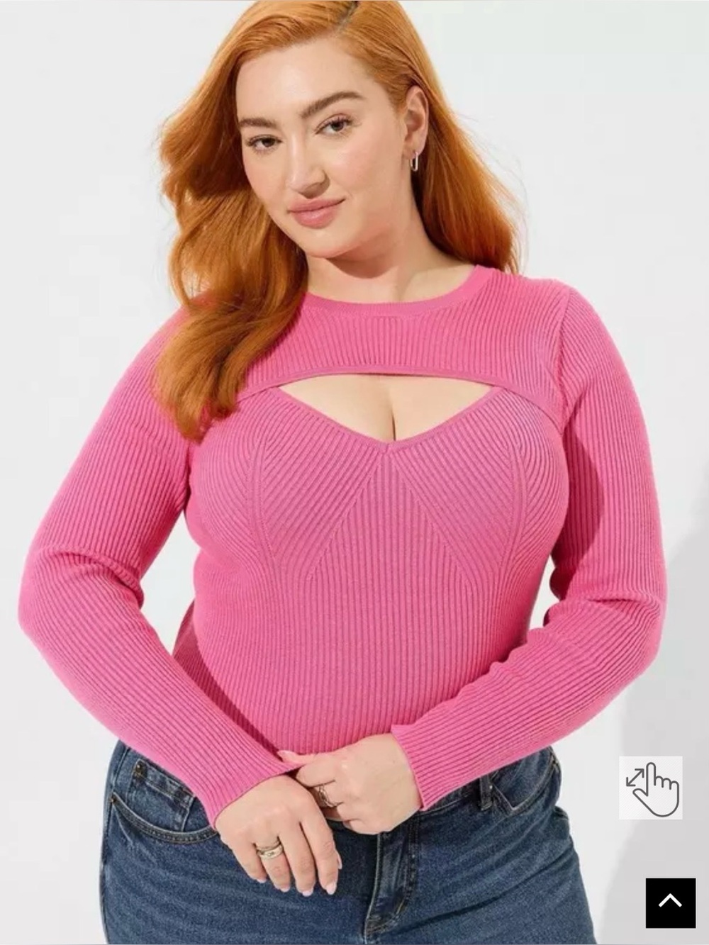 Torrid Pullover Fitted Sweater Hot Pink Plus Size 3